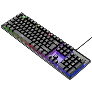 کیبورد گیمینگ ایکس او مدل KB-04، سوییچ ممبران، Full-size، نورپردازی LED RGB 102752658