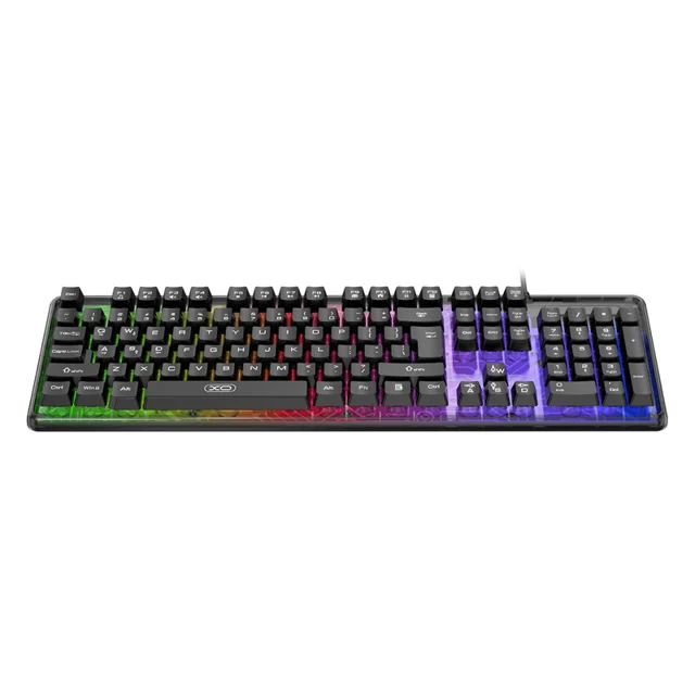 کیبورد گیمینگ ایکس او مدل KB-04، سوییچ ممبران، Full-size، نورپردازی LED RGB 102752655