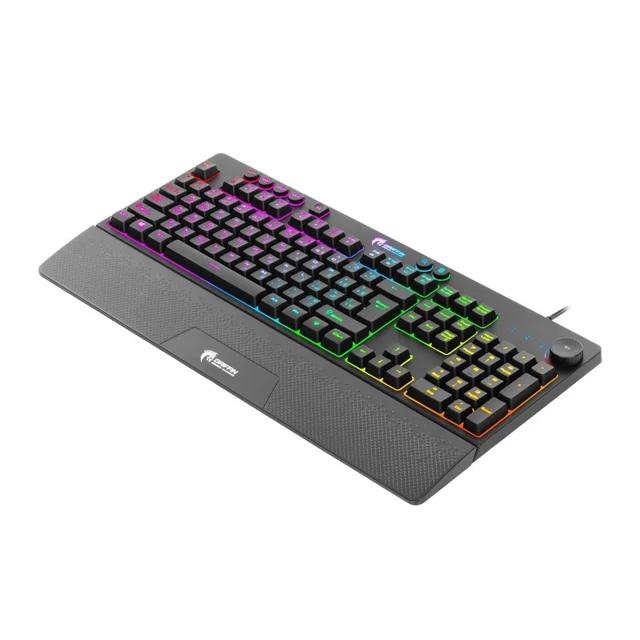 کیبورد مخصوص بازی گرین مدل GK703-RGBسوییچ ممبران ، Full Size، نورپردازی RGB 102752751