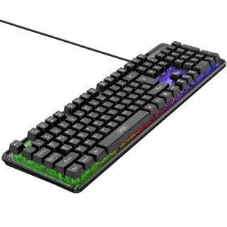 کیبورد گیمینگ ایکس او مدل KB-04، سوییچ ممبران، Full-size، نورپردازی LED RGB 102752659