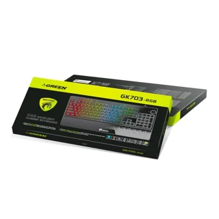 کیبورد مخصوص بازی گرین مدل GK703-RGBسوییچ ممبران ، Full Size، نورپردازی RGB 102752764