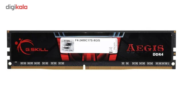 رم دسکتاپ 8 گیگابایتی جیاسکیل مدل AEGIS، از نوع DDR4، تککاناله با فرکانس 2400 مگاهرتز، 2 102716328