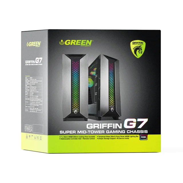 کیس کامپیوتر گیمینگ گرین مدل GRIFFIN G7 102751818