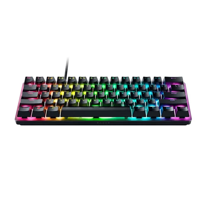 کیبورد گیمینگ ریزر مدل Huntsman Mini، سوییچ مکانیکال Optical بنفش، Tenkeyless، نورپردازی R 102752904