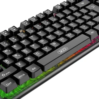 کیبورد گیمینگ ایکس او مدل KB-04، سوییچ ممبران، Full-size، نورپردازی LED RGB 102752660